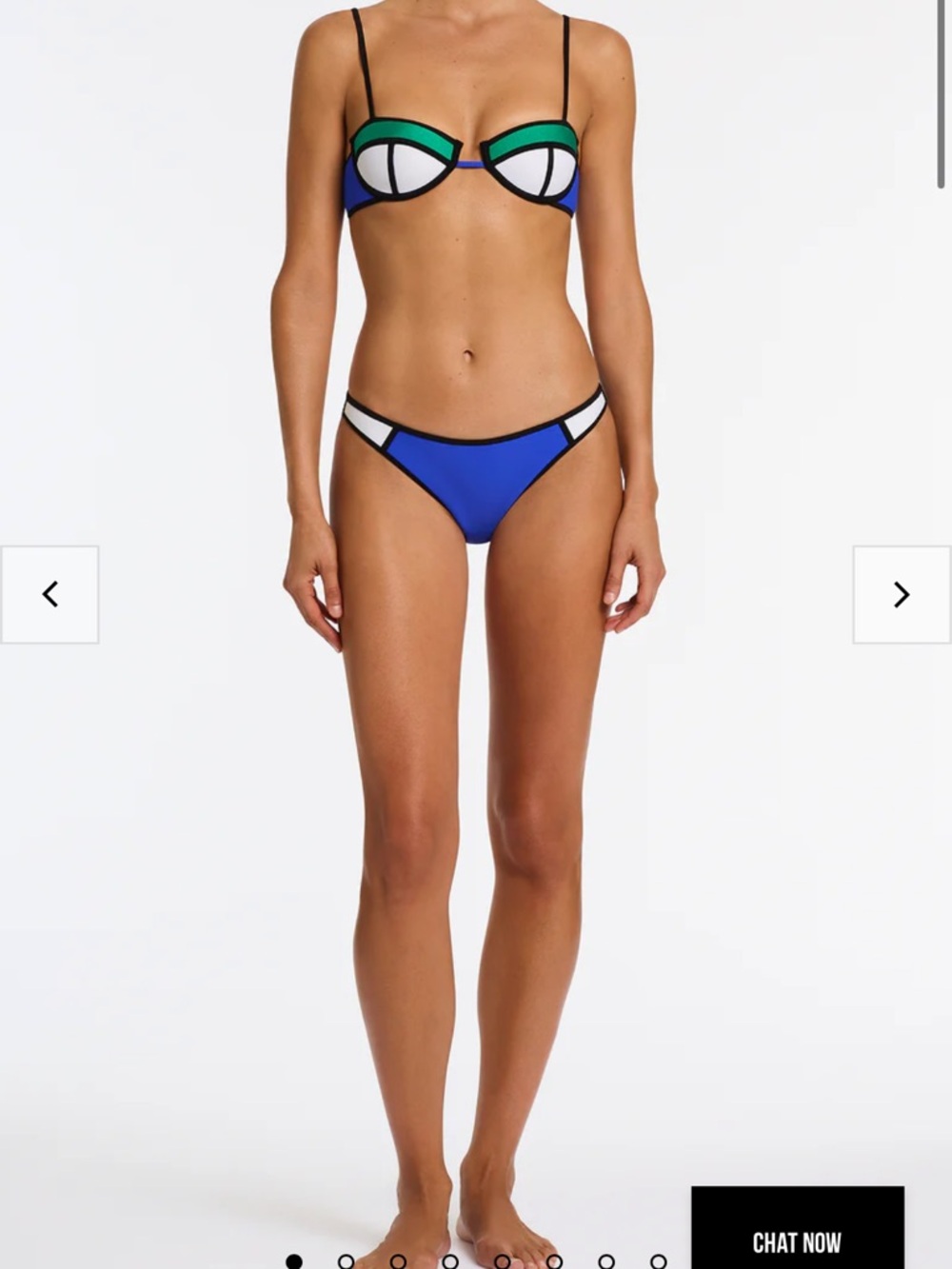 triangl swimwear Blue, Green & White Colorblock Bikini